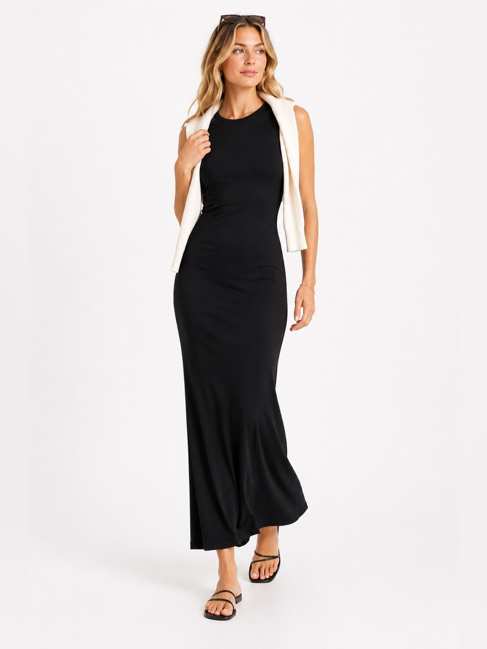 Commando Black Butter Modal Reversible Maxi Dress Medium NWT